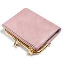 RNIEGA Wallet Women Small RFID Blocking Bifold Leather Wallets for Women Vintage Coin Purse With Zipper and Kiss Lock