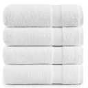 4 x LANE LINEN 100% Ring Spun Cotton 4 Pack Bath Towels (28"x54") - Home Essentials Bathroom Towels Set - Quick Dry, Super Soft & Absorbent Bath Towels - Machine Wash in Cold Water - Cerulean Blue