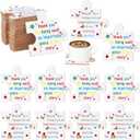 24 Pcs Teacher Appreciation Gifts from Student Block Puzzle Teacher Coasters 3.94" x 3.94" Cute Waterproof Drink Coaster Thank You Gifts for Graduation End of Year Women Men Novelty Daycare