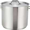 Winco Heavy-Duty Stainless Steel Stock Pot with Cover, 8 Quart
