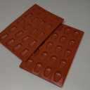 20 Cavity Madeleine Pan, 2Pcs Nonstick Silicone Madeleine Molds, Shell Shape Baking Cake Mold Pan (Brick Red)