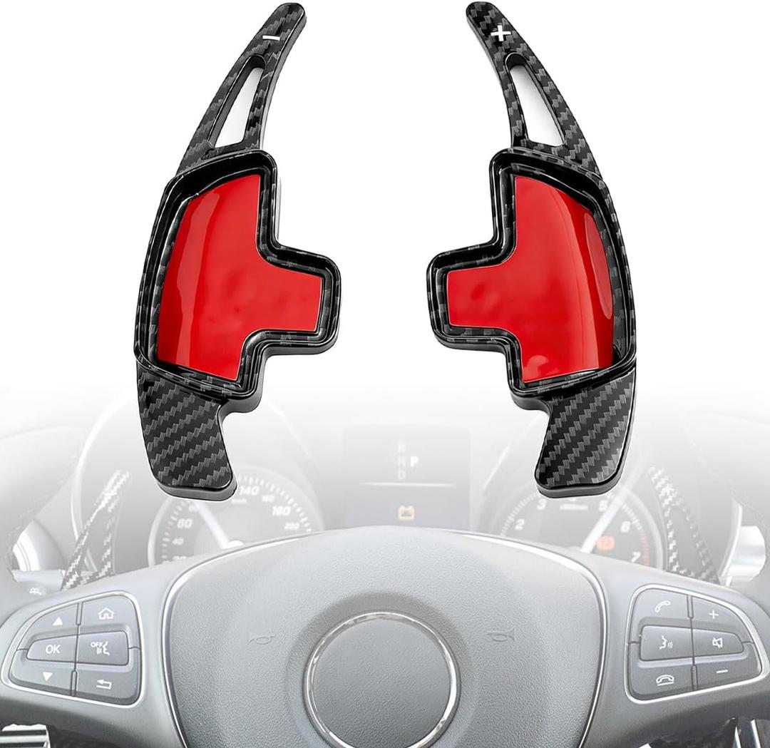 Car Shift Paddle Extension Compatible for Benz A B C CLA CLS E G GL GLA GLC GLE GLS S SL Class Steering Wheel Paddle Shifter Extended Cover Trim Accessories