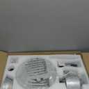 52" Modern Ceiling Fans with Lights,Silver Chandelier Fan with 6-Speed Dimmable LED and Quiet Reversible DC Motor,Rustic Fandelier Ceiling Fan with 5 Dual Finish Blades for Bedroom Living Room