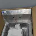 WILPREP Hand Sink Commercial Stainless Steel Sink for Washing, NSF Utility Sink with Gooseneck Faucet, Wall Mount Kitchen Sink for Restaurant Bar RV Bathroom Laundry Room (17 x 15 Inches)