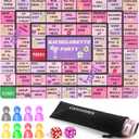 Drinking Board Game, Drink Up Board Game, Fun for Girls' Night Out, Party Drinking, and Bachelorette Parties 2-8 Players, Age 21+, Interactive Drinking Games (Purple)