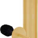 Deep & Sturdy Toilet Bowl Brush with Holder - Durable Scrubbing - Toilet Cleaners - Household Essentials - Bathroom Cleaner - Cleaning Supplies - Household Supplies, Painted Satin Gold
