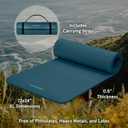 Retrospec Solana Yoga Mat Thick 1/2in Non-Slip Workout Mat with Nylon Strap - 72x24in Exercise Mat for Pilates, Stretching & Fitness - BPA Free, Easy Clean