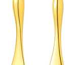 2 Pcs Metal Eye Cream Applicator Face Roller Massager Tool,Eye Massage Wand Stick Girls Women Facial Massager for Reducing Puffiness Wrinkle (Gold)