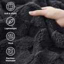 Bedsure GentleSoft Blankets Queen Size for Bed - Super Soft Cozy Blanket for Kids Girls, Large Fuzzy Fleece Throw for Bedroom Decor, Dark Grey, 90x90 Inches