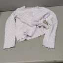 GRACE KARIN Girls Cropped Cardigan Sweaters Long Sleeve Cable Knit Button Front Sweater (10-12 Years, White)