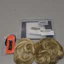 CJL HAIR 2PCs Small Cute Messy Bun Hair Piece for Thin Hair Women Mini Synthetic Curly Bun Scrunchies Updo Hairpieces Sunny Blonde