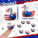 Soulchen 100 Pcs 4th of July Mini Patriotic Eagle Duck Figurine Bulk Mini Veteran Duck 250th Anniversary Independence Day Tiny Animal Figurine Bald Eagle for 4th of July Home Office Desk Hide and Seek