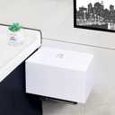 Tampon Box for Bathroom, Tampons and Pads Storage Holder, Women Period Organizer Container, White