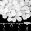 60 Pack Self-Adhesive Ceiling Hooks for Hanging,Damage-Free No-Drill Ceiling Discs, Removable Transparent Wall Hanger for Festival Wedding Birthday Party Christams Decorations