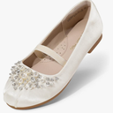 DREAM PAIRS Girls Ballet Flats Flower Shoes Mary Jane Ballerina Flat Dress Shoes for Daily/Wedding/Party Size 10