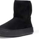 Amazon Essentials Girls' Faux Fur Lined Low Ankle Boots (3 Little Kid, Black)