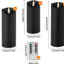 72 Pack Black Flameless LED Simulation Candle with Remote Control