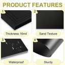 HOUYEE 200 Pack 16 Mil Poly Binding Covers,Sand Texture Binding Presentation Covers,8.5x11 Inches,Letter Size,Black,Square Corners,Un-Punched