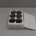 Hewory Glass Tealight Candle Holder: 8 Pcs Dark Green Votive Tea Lights Candle Holder, Ribbed Tea Light Holders Fall Decorations for Thanksgiving Table Centerpiece Wedding Party Home Decor