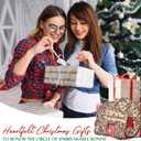 GEEMBI Christmas Birthday Gifts for Women Friendship - Wooden Christmas Ornaments 2025 with Card - Thank You Elephant Gifts for Women Best Friends Bestie Sisters, Elephant Ornaments for Sisterhood