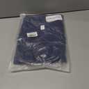 GOKATOSAU Women's Hight Waist Decorative Front Pocket Trousers Straight Wide Leg Long Flared Pants Navy (M)