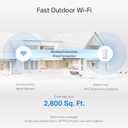 TP-Link Deco 7 BE25 BE5000 Dual-Band Wi-Fi 7 Mesh Extender  Up to 2,800 sq. ft., Dual 2.5G PoE+ Ports, IP65 Waterproof, MLO, Multiple Mounting Options, Secure by Design, 1-Pack