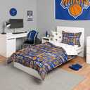 FOCO New York Knicks NBA Team Color Bed in a Bag Comforter Bedding 5 Piece Set - Twin
