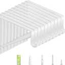 10-Pack Closet Rod Bracket, 10.8x10.8Inch Closet Shelf Brackets Heavy Duty Wall Mounted, Matte White Steel Closet Rod Support Brackets Holder, 300 Lbs Load Capacity with Anchors Screws