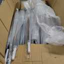 Reginary 100 Pack Clear Wedding Umbrellas Bulk Transparent Auto Open Stick Windproof Waterproof Large Canopy Umbrella with White European J Hook Handle for Wedding Bride Groom Photography Golf