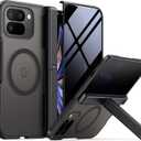 JUESHITUO for Pixel 10 Pro Fold Case: with Privacy Screen Protector, Hidden Kickstand, Protective Rugged Case for Pixel 10 Pro Fold, Hinge Protection, Black