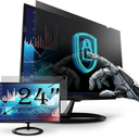 Premium Privacy Screen Filter for 24 Inches Desktop Computer Widescreen Monitor with Aspect Ratio 16:09. Anti Glare and Anti Blue Light Protection