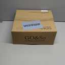 GOSO Large Drum Lamp Shade Blue Faux Silk Lamp Shades-Square Foldable Lampshades for Floor Lamps Table Lamp- 12x14x10 inch (Spider) Natural Fabric Lamp Shade Replacement Modern Shade-Easy Assembly