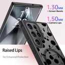 SEXYMOM Magnetic for Samsung Galaxy S24 Ultra Case - Wireless Charging Compatible,Cute Floral Design for Women and Girls,Slim Fit Translucent Matte Phone Case - Cherry