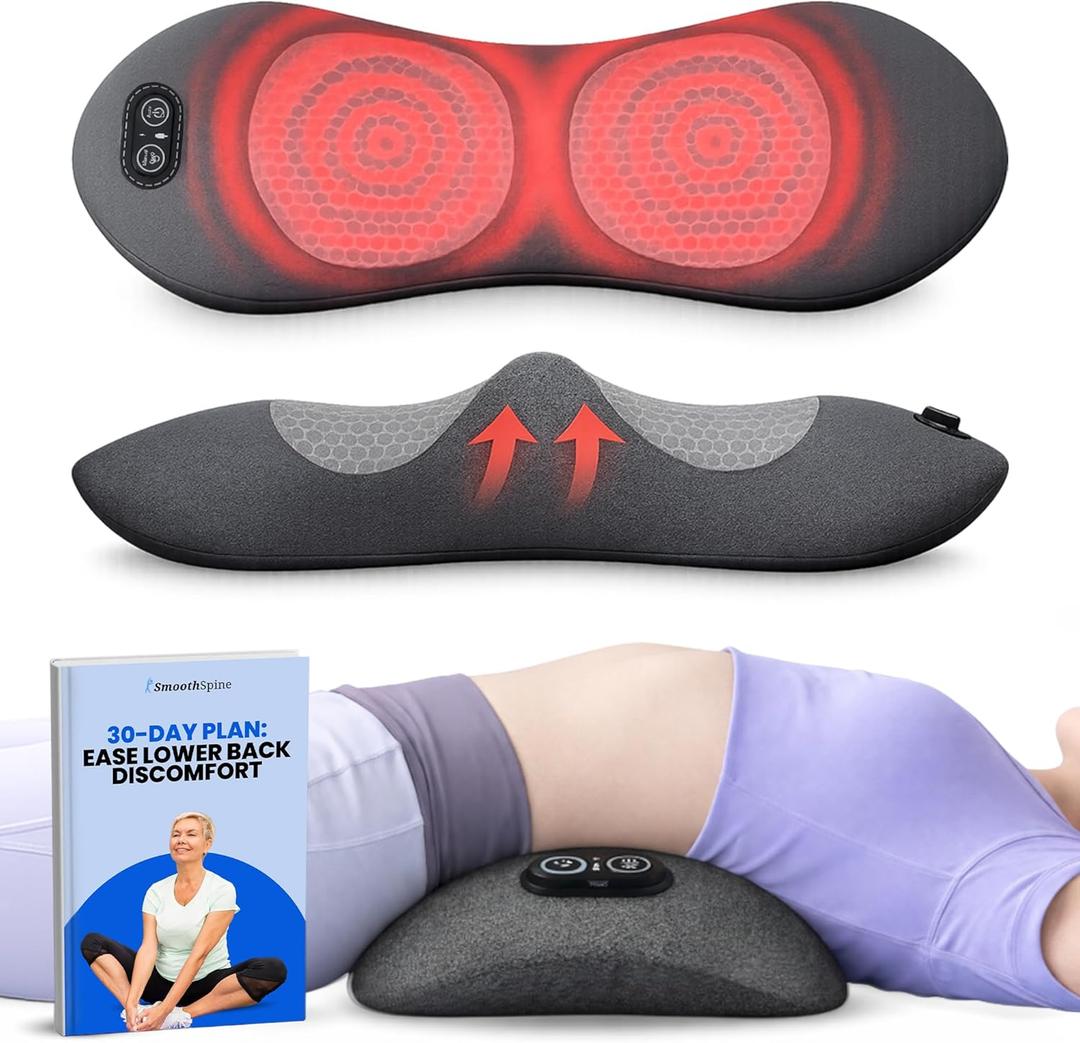 SmoothSpine Triple Fusion Back Massager - The Official Smooth Spine Massager with Heat - Design to Support Lower Back Comfort, Relaxation Device for Home Use (Triple Fusion Back Massager) XL