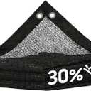 Royal Shade 30% Black Shade Cloth 10FT x 10FT Mesh Tarp with Grommets for Garden Patio, Plant Shading, Greenhouse, Pergola, Chicken Coop, Dog Kennel, Lawn 