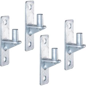 Wall Mount Gate Hinge Chain Link Fence Gate Hinges with 5/8 Hinge Pin (4 Pcs)