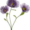 Giant Flowers Decoracion Artificial Flower - 3Pcs Large Artificial Flower Arrangements, Fake flowers Bendable Rhizome for Wedding Reception, Birthday, Party, Backdrop Decor, Window Display (Purple)