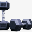 Fitvids Rubber Coated Hex Dumbbell Weight Set 20lb Pairs