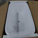59 in. x 31.5 in. Acrylic Freestanding Flatbottom Double Ended Soaking Bathtub in White