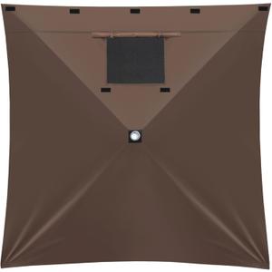 MASTERCANOPY Wind Screen Side Panel with Window for 10x10 Escape Screen Shelter Canopy Tent - Weatherproof, UV Resistant Sun Shade Attachment Accessory (Coffee Brown, 1 Pack)