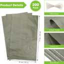 Nuenen 200 Pcs Empty Sandbags Heavy Duty Sand Bags with Ties, Green