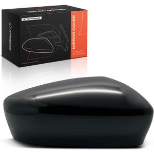 A-Premium Passenger Side Rearview Mirror Cover Cap - Compatible with Mazda 3 2014 2015 2016 2017 2018 Sedan - Smooth Black, Built in Japan