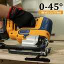 EASTYLE Cordless JigSaw Compatible with DEWALT 20V Battery,with 4Ah Battery & Charger,800-3200 SPM & 4 Cutting Positions,5.3" Wood/0.78" Aluminum Cuts,Dust Collection Port & Dual Safety Lock
