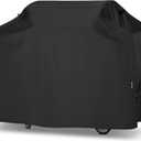 Unicook 82 Inch Grill Cover for Outdoor Grill, Oversized BBQ Cover with Side Handles and Air Vents, Heavy Duty Waterproof Fade Resistant, Compatible with Weber Charbroil Nexgrill Kenmore BBQs (Black)