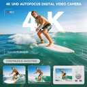 4K UHD Digital Camera, 64MP Autofocus Camera with 32GB SD Card, Mini Vintage Digital Camera with 2.8" Large Screen and 18X Digital Zoom, Cameras for Photography, Suitable for Kids, Adults, Beginners