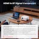[Upgrade]kurtmark HDMI to RF Modulator with 1.2M HDMI Cable & Power Adapter,Plug and Play Coax RF Converter for TV, 1080P PLL Control NTSC Output CH3/CH4 RF Converter for Antenna TVs and Game Consoles