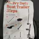 Heavy Duty Boat Trailer Steps, 500lbs Load Capacity Non-Slip Boat Ladder with Long Handrail, Universal Fit with 3 Mounting Angle Options, Anti-Rust and Anti-Corrosion for Deep V Bass Boats(3 Step)