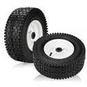 16x6.50-8 Lawn Mower Tires with Rim, Natural Rubber Turf Tire for L120 G100 G110, 145 190C Tractor, LA130 LA140 LA150 X140 X166 E170 | 3"Offset | Bore ID 3/ 4" | 4 Ply Tubeless 2PCS