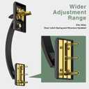 Front Door Handle Black Adjustable12.7in Heavy Exterior Entry Handle Reversible