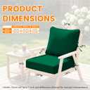 Olefin Deep Seat Cushion, Water Resistant Patio Cushion Dark Green 24x24x4